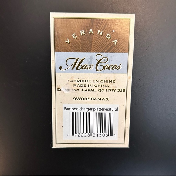 Veranda Pair of Bamboo Charger Platter Natural - Picture 3 of 8